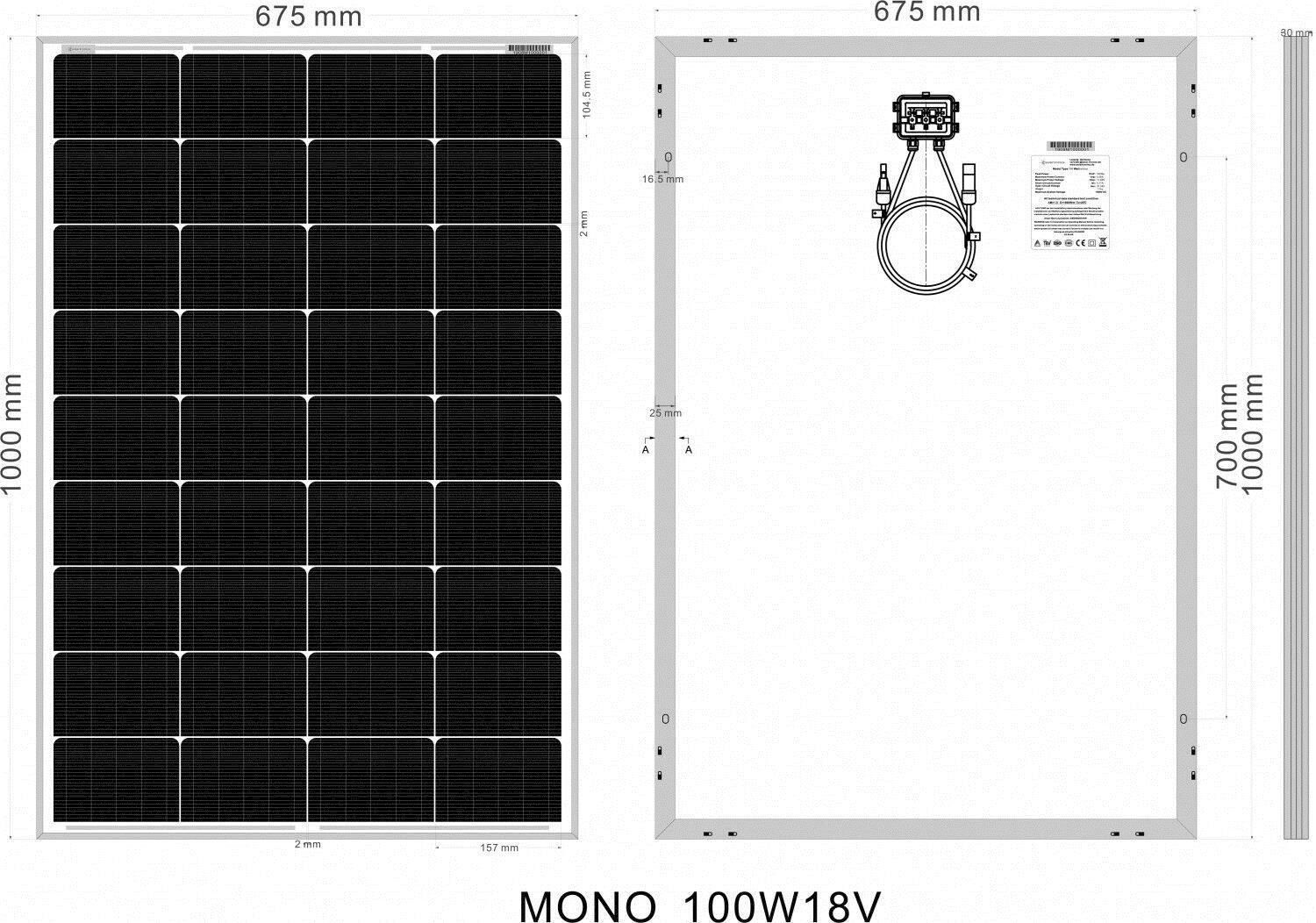 Solargeräte und Solarprodukte: Solartonics 100 Watt Mono Solarmodul Set – Neu und originalverpackt aus Bottighofen von zaap 1