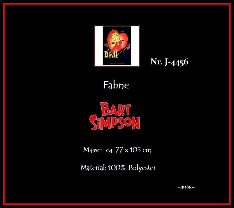 Bandiere: Fahne *Bart Simpson* / Nr. J-4456 – Nuovo (secondo la descrizione) da Winterthur venduto da --carabao-- 4