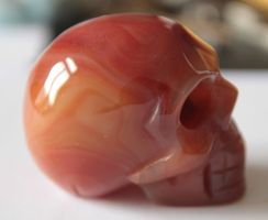 NEU: Karneol Achat Totenkopf Schädel Kristallschädel