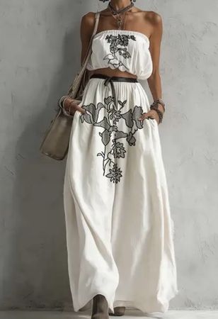 Chic set di lino-tgM/L-nuovo-feste👌vacanze