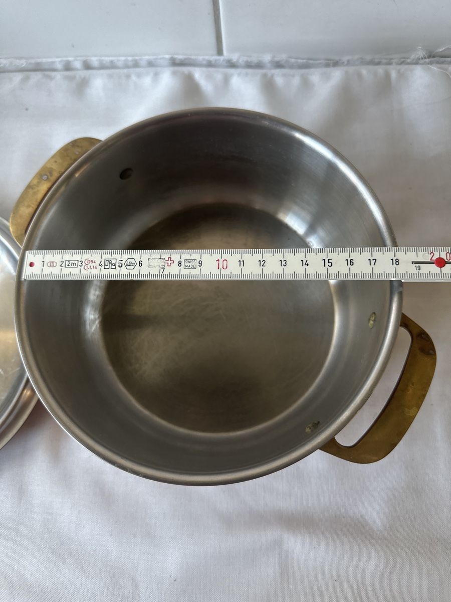 Sigg Töpfe: Kupfertopf mit Deckel SIGG mit Messinggriffen 18cm – Gebraucht aus Zürich von Chaeffeler 3