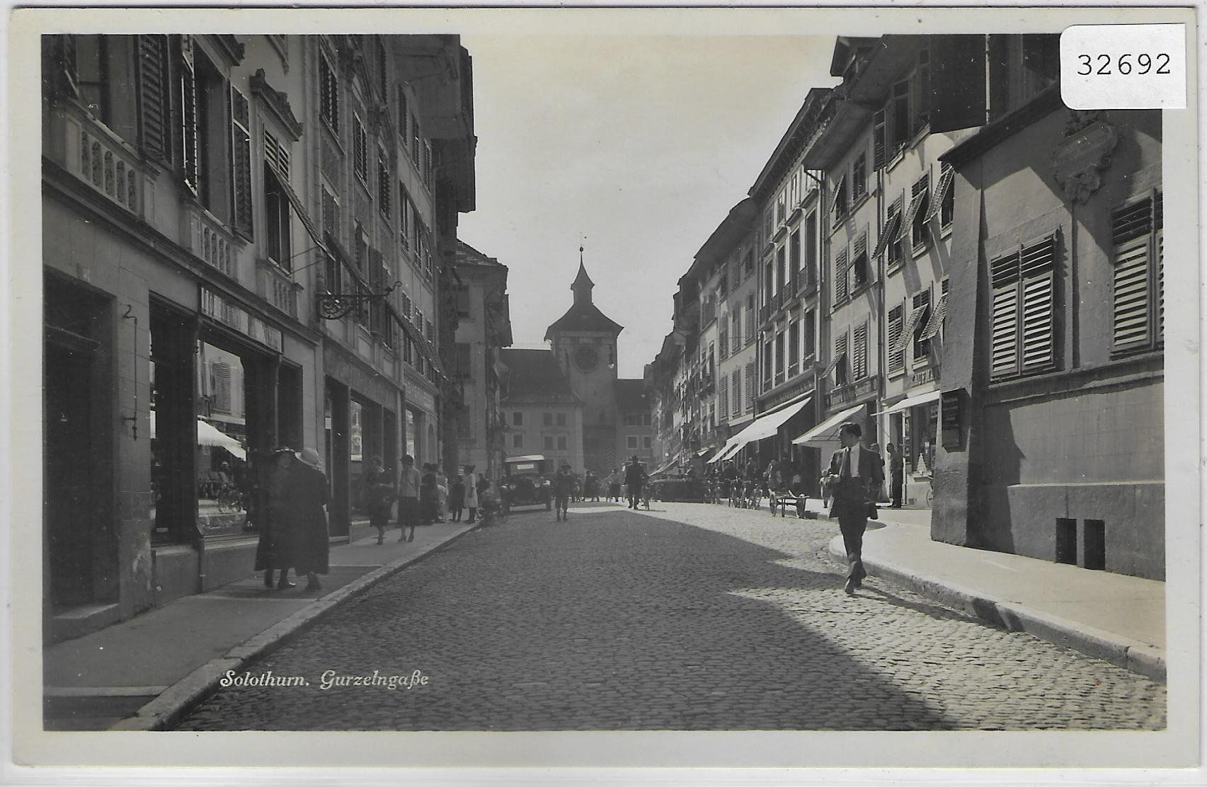 Cartoline postali: Solothurn - Gurzelngasse - Auto, animee belebt 1931 – Usato da Ettingen venduto da Kartenplanet