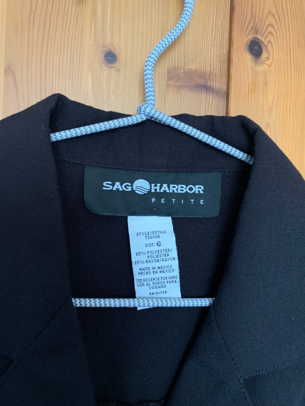 Camicette: Damen Bluse kurzarm schwarz Size 6 Sag Harbor – Usato da Hochfelden venduto da mmww.97 3