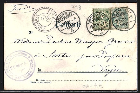Cartes postales: Litho Rheinfelden, Grand Hotel des Salin – D'occasion à Berlin par bartko-reher 1