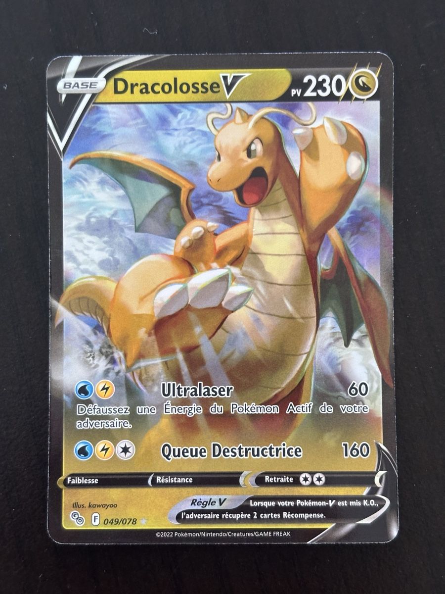 Pokémon Carte collezionabili: Carte Pokémon DRACOLOSSE V 049 fr – Nuovo (secondo la descrizione) da lausanne venduto da helderj