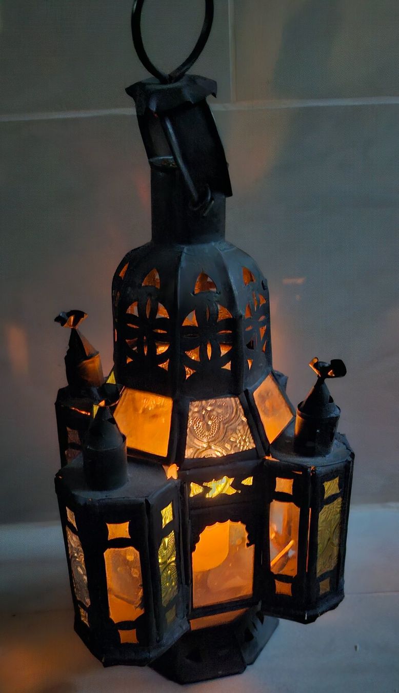Lampade: Antike Laterne / Windlicht, Metall und Glas – Nuovo (secondo la descrizione) da Füllinsdorf venduto da vmn 6