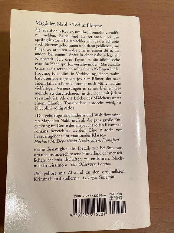 Libri: Tod in Florenz – Usato da Wettswil venduto da Gixli13 1