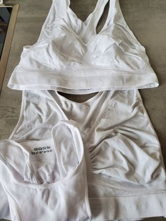 3er Pack weisse Sport BHS, Grösse XL