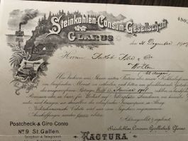 Antike Rechnungen aus GLARUS - interessant
