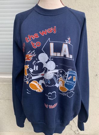 Incroyable sweat vintage MICKEY jeux olympiques Los Angeles