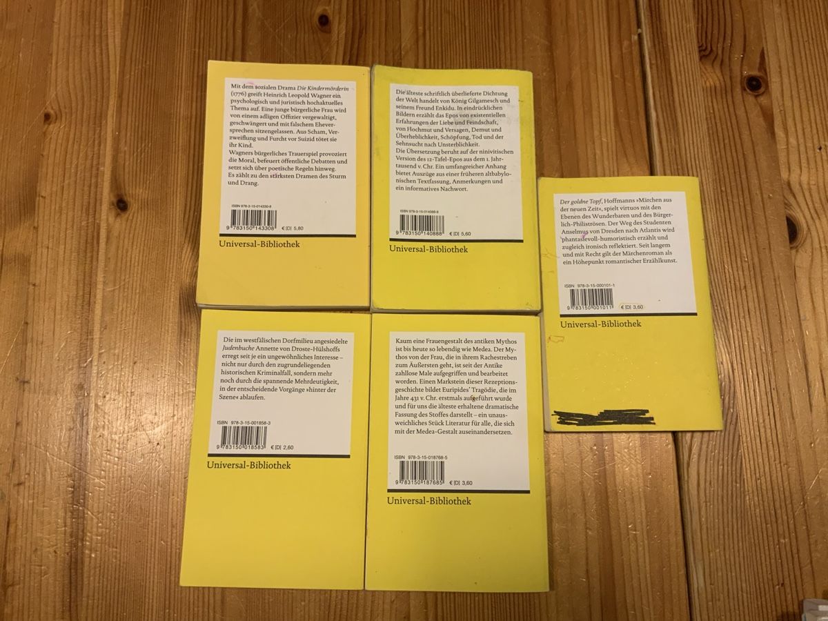 Libri: 5 Reclam Bücher Klassiker  – Usato da Ostermundigen venduto da Bolette 3