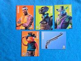 Lot cartes Panini Fortnite 5 cartes