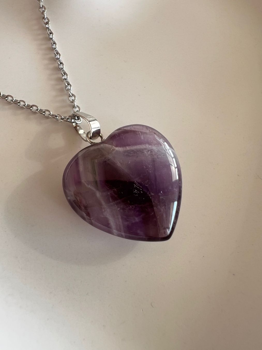 Ciondoli: Pendentif coeur en améthyste – Nuovo e nell'imballaggio originale da Pully venduto da sunaddict 1