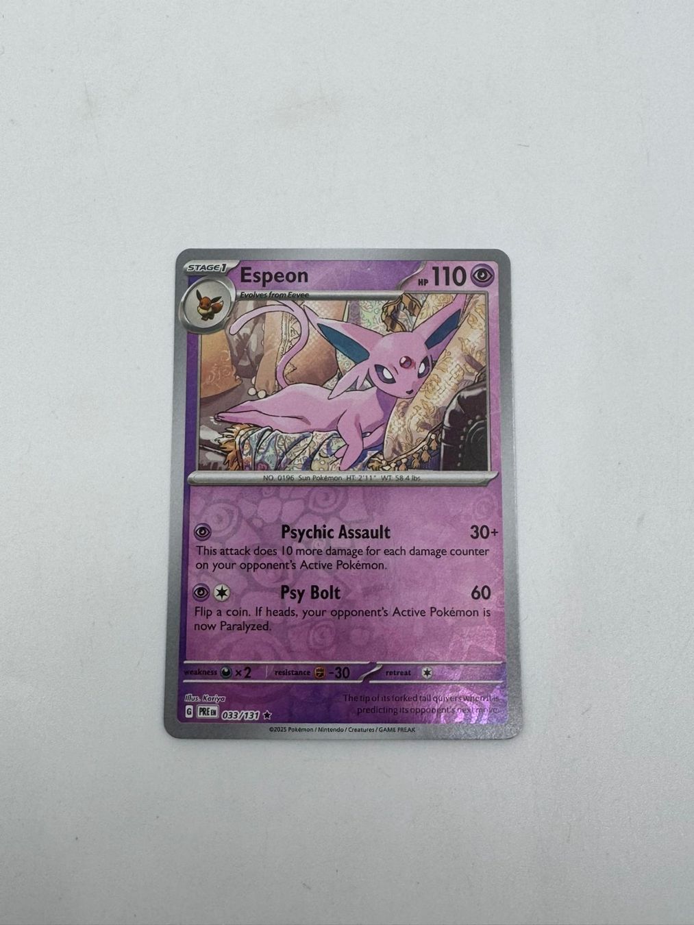Pokémon Carte collezionabili: Pokemon Espeon 033/131 – Usato da Herisau venduto da Pokemon2026