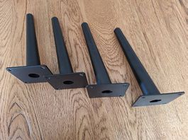 Tischbein metall schwarz konisch