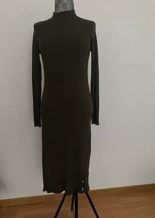 Robe JDY vert kaki col montant taille M