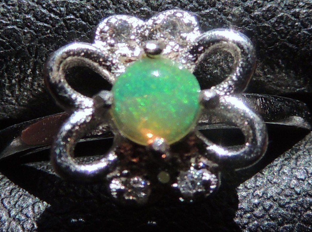 Anelli: Opal Silber 925 Fingerring Gr. 49 – Usato da Waldenburg venduto da schaller707