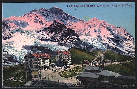 Cartes postales: Kleine Scheidegg, Hotels, Restaurant, Po – D'occasion à Berlin par bartko-reher