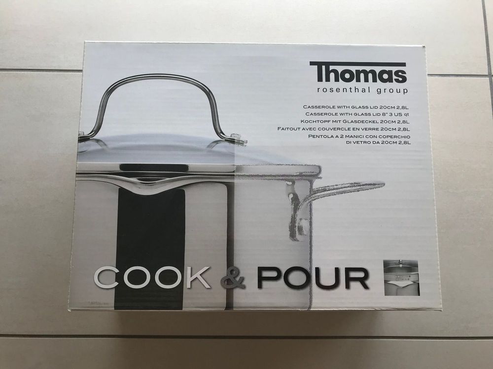 Thomas Rosenthal 20cm (2,8L) Kochtopf mit Glasdeckel (Neu und ...