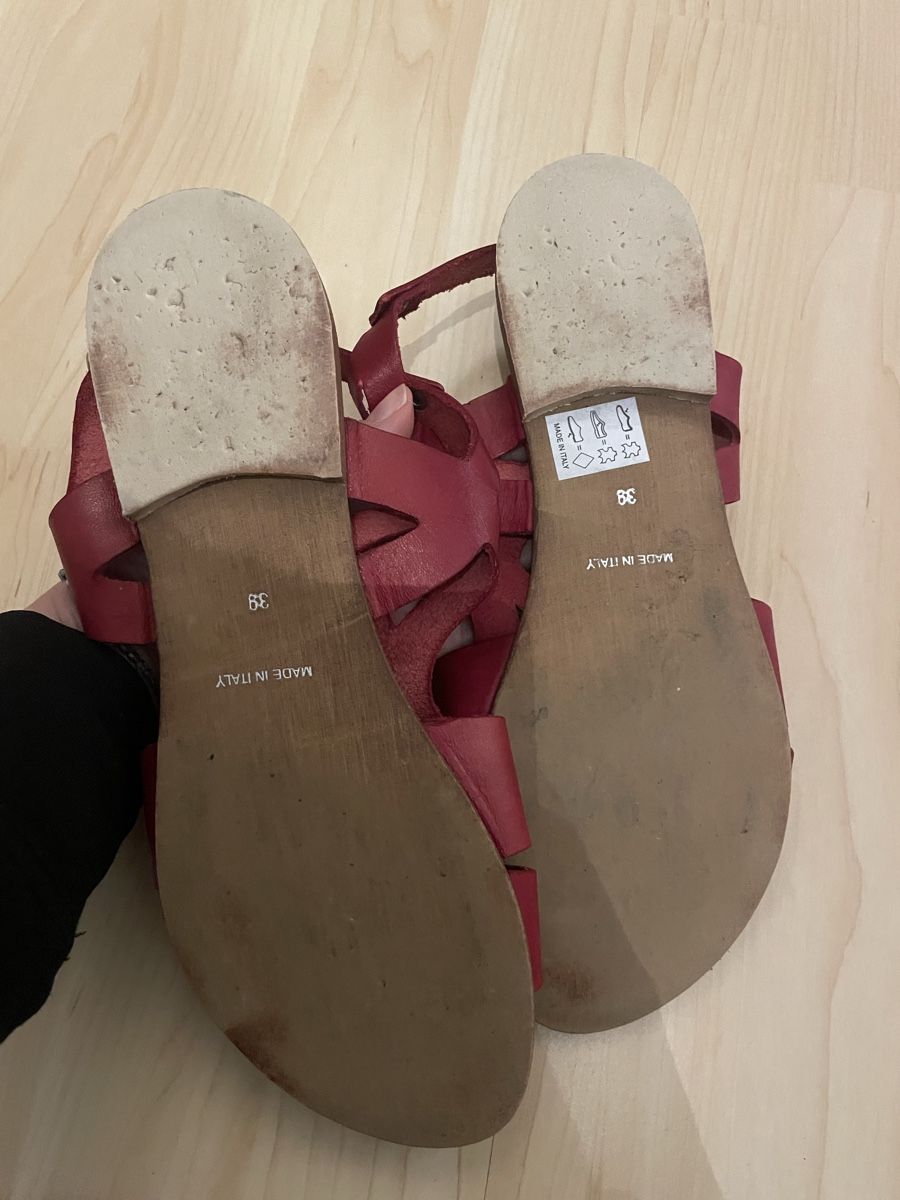 Scarpe da donna: Rote Ledersandalen Gr. 39 Passo per Passo – Usato da Winterthur venduto da Fabelhaft123 2