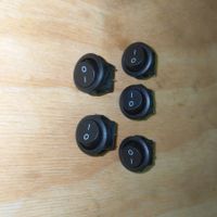 Wippschalter mini schwarz 250V 16mm 5x