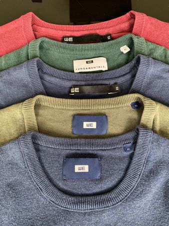 5 WE Pullover,  Set in verschiedene Farben, Grösse XS