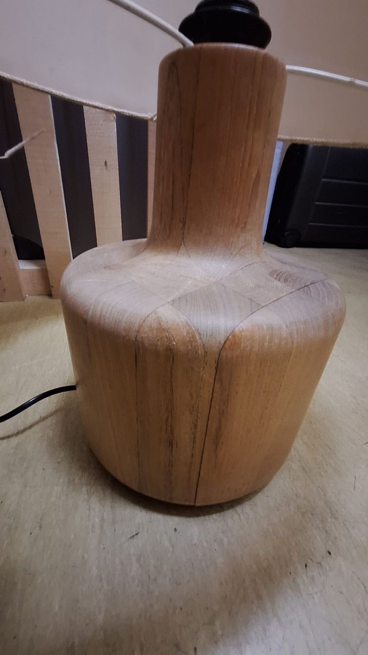 Lampade: Lampada da tavolo in legno e tessuto – Usato da St. Moritz venduto da Fra_90 2