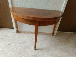 Demi-Lune Klapptisch / Tavolo antico in noce Ø ca.113 cm