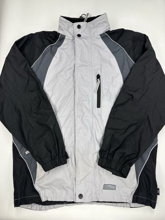Winterjacke, Grau/Schwarz, Grösse L,