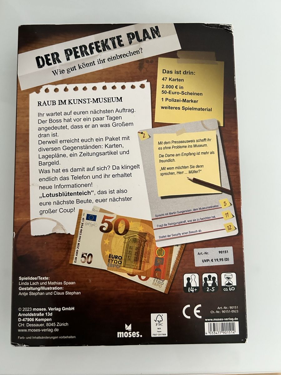 Giochi: Escapespiel - Der perfekte Plan – Usato da Rorschach venduto da fla_62jm 1