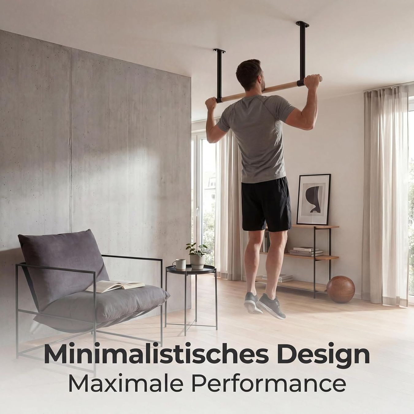 Vélos d'appartement: Klimmzugstange Decke Holz Pull Up Bar – Neuf avec emballage d'origine à Suhr par SchnapperCH 1