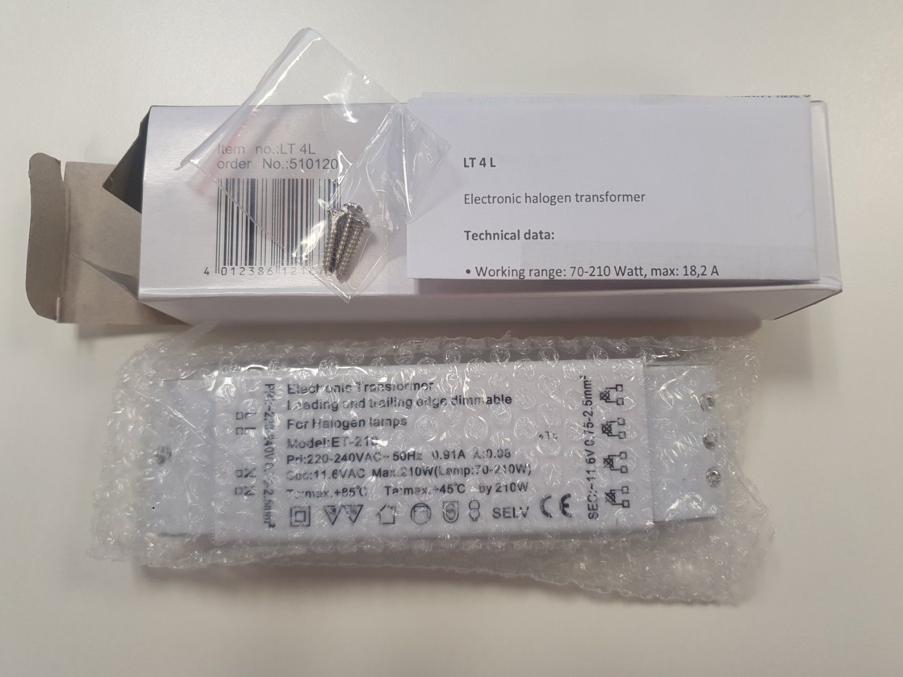 Elektronikbauteile: 💡Halogen🧠Transformator Transmedia TRAFO 230/12V 105W lampe – Neu und originalverpackt aus Winterthur von Justa598 2