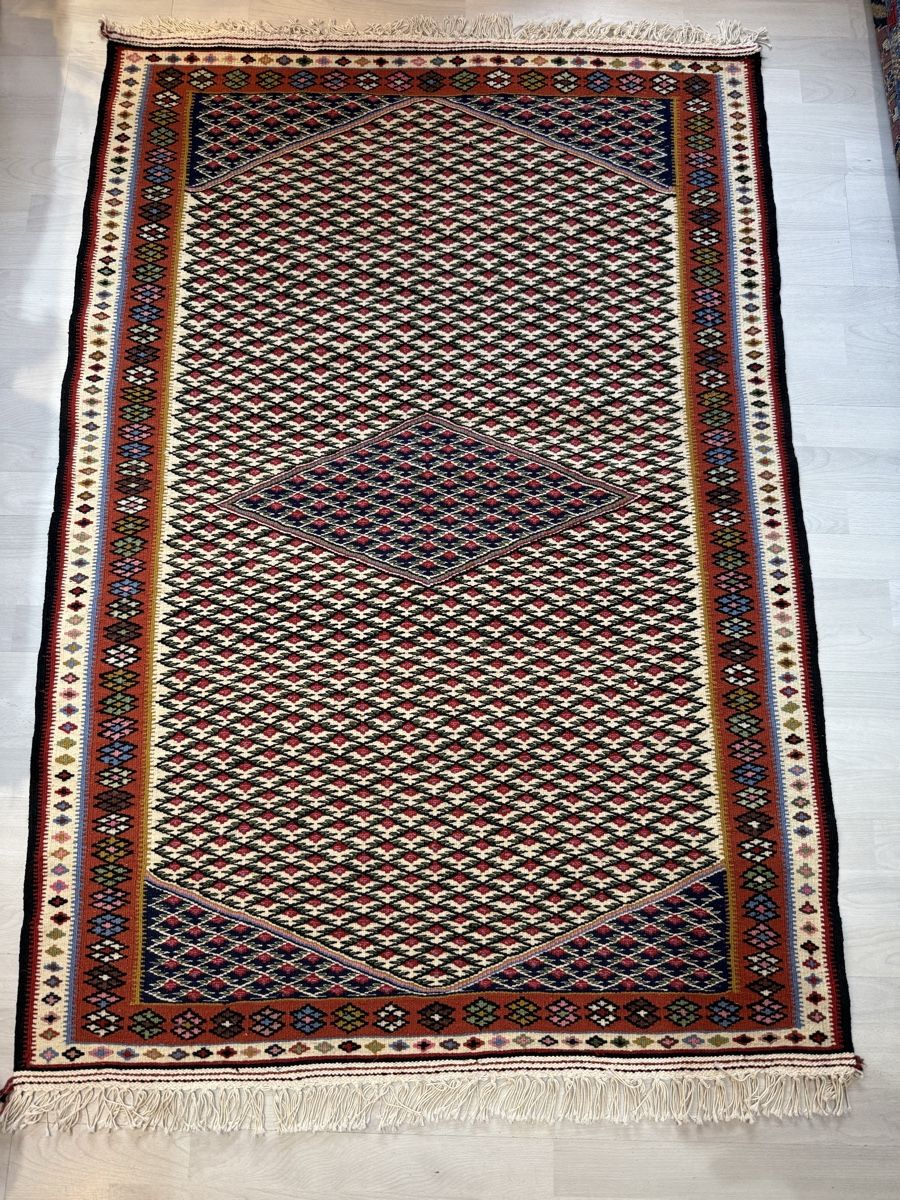 Kelim Tappeti: Echter Orient Teppich, Handgewebt, Kelim Iran 105x154cm – Nuovo e nell'imballaggio originale da Büron venduto da Filadefia-888