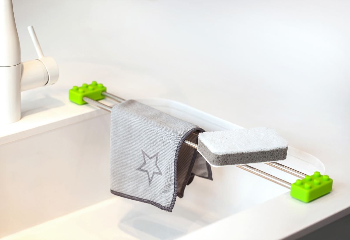 Supporti a parete: Dripline anthrazit 3in1 Lappenhalter etc – Nuovo e nell'imballaggio originale da Wettingen venduto da kochshop 5