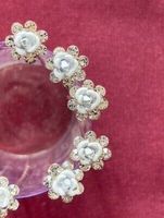 Hochzeit Haarschmuck Haarnadel Blume Strass Silber 6 St. Neu