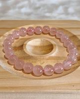 Bracelet en Quartz rose « Pamplemousse » 8mm