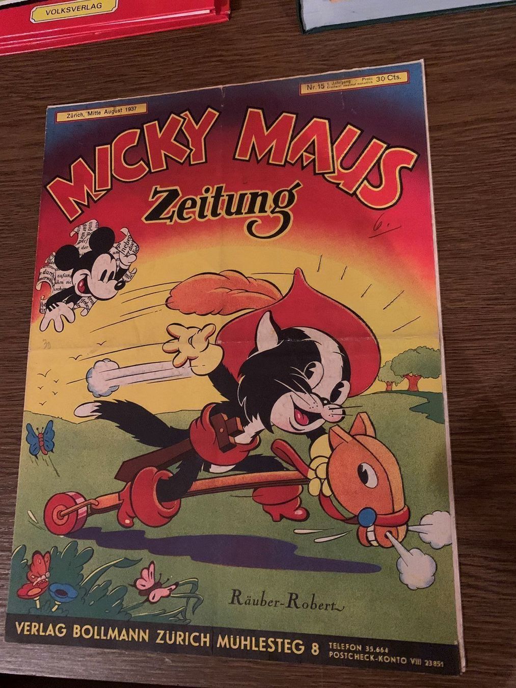 Comics: Micky Maus Zeitung Bollmann 1937 – Gebraucht aus Gysenstein von Comic_sammler