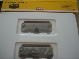 BRAWA - Spur N - Güterwagen - 3er Set - Kohlewagen - OVP