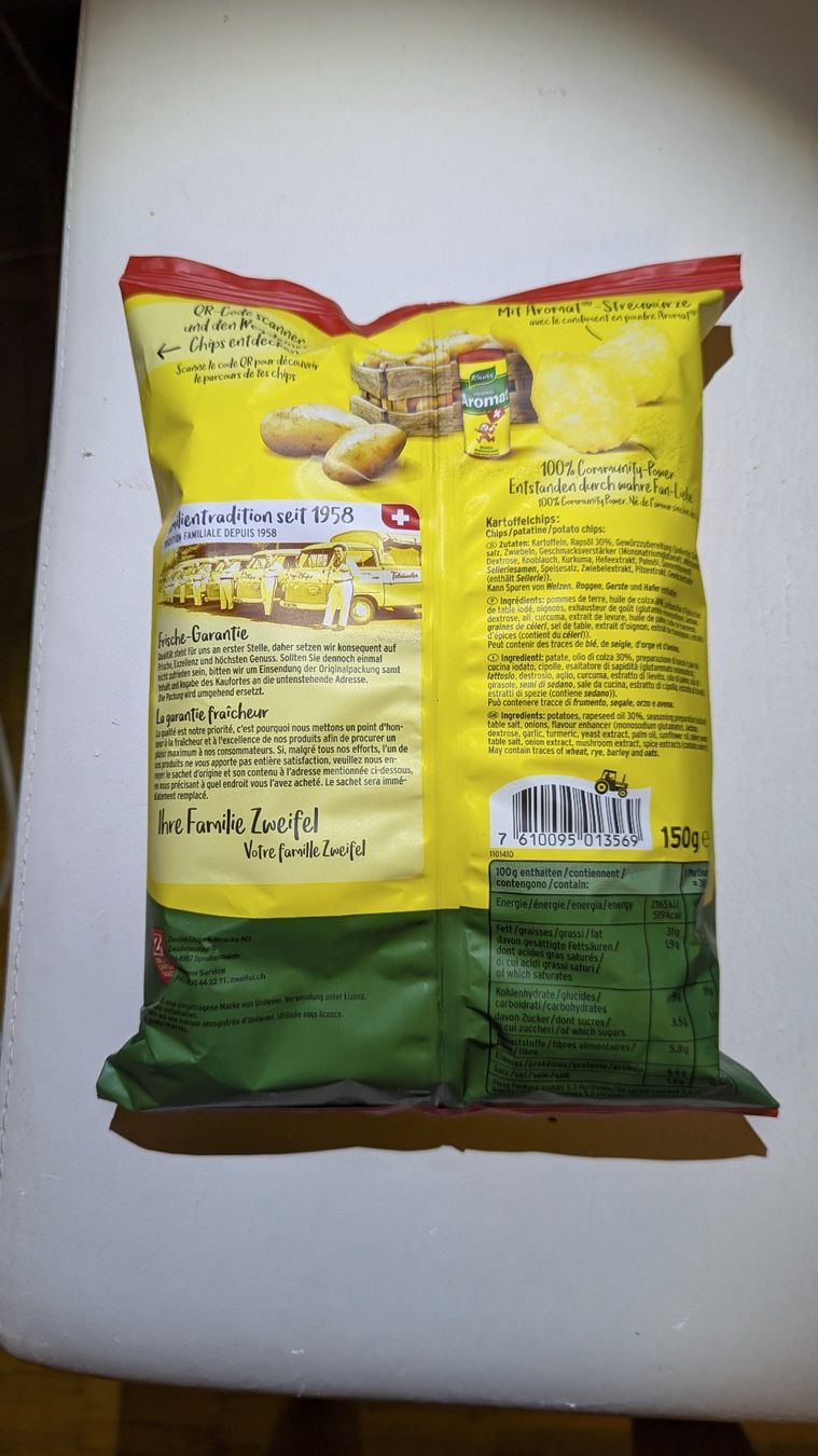 Zweifel Cibi & Specialità: Zweifel Aromat - Fan Edition – Nuovo e nell'imballaggio originale da Losone venduto da NGC9938 1