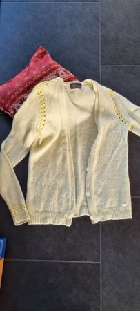 Strickjacke Hellgelb Cashmere S 