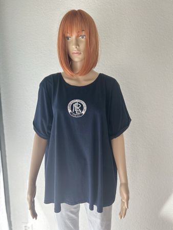 Lauren Ralph Lauren T-Shirt Navy 3X/TTG Logo Print