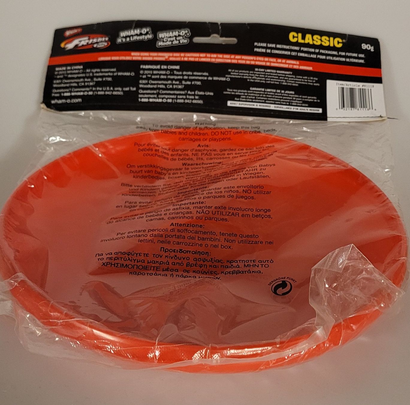 Giochi: Frisbee Disc Classic 90 g – Nuovo e nell'imballaggio originale da Oberuzwil venduto da aseinkaufswelt 1