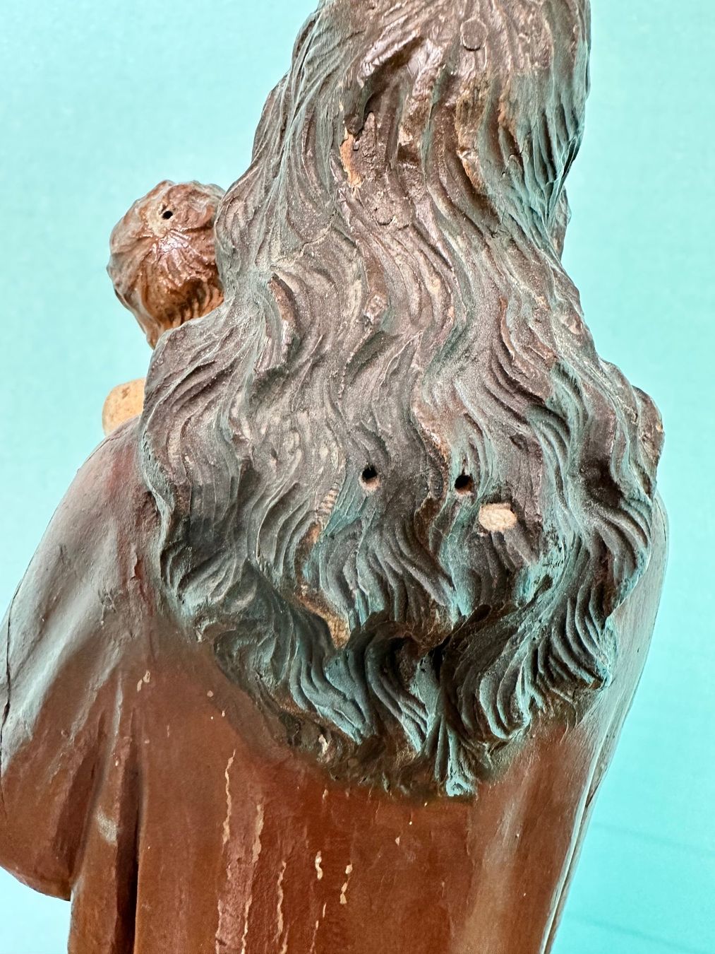 Statuette: Heiliger Josef mit Jesuskind , sehr alt – Usato da Oberohringen venduto da nichtmehrneu 3