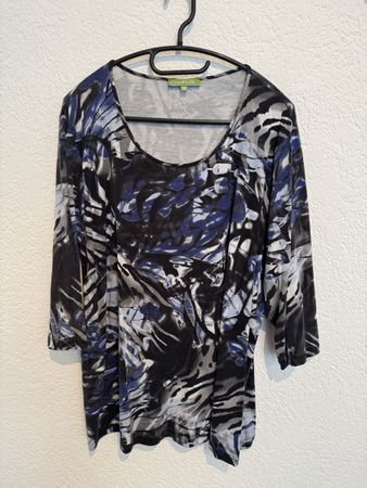Line Plus Shirt Gr. 46 / 48 / XXL schwarz dunkelblau