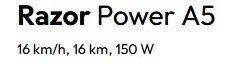 Kickboard: Trottinette électrique Razor Power A5 – Usato da Gorgier venduto da Famiro 5