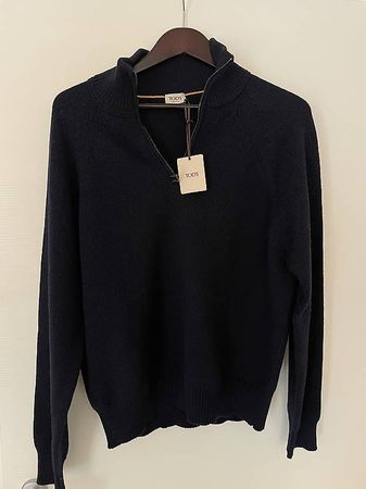 NEW TODS ZIP KNIT SWEATER size M