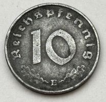 Seltene Münze 10 Reichspfennig 1945 E (Muldenhütten)