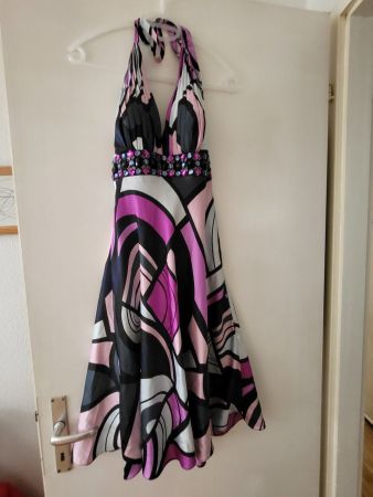 robe cocktail satin