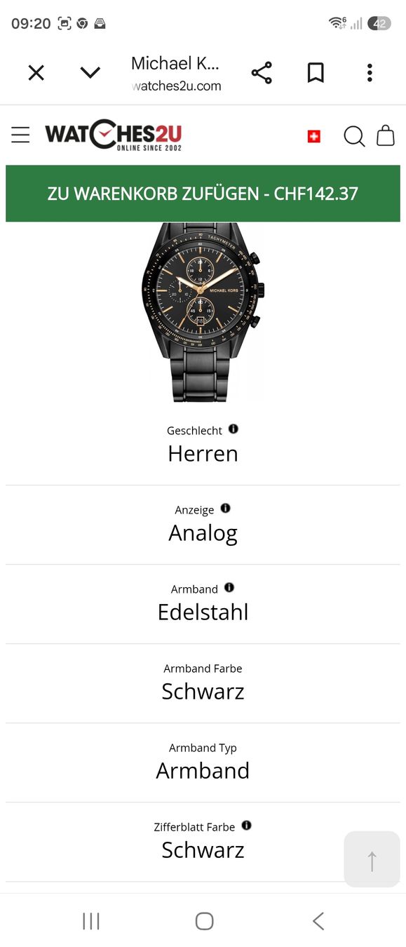 Michael Kors Orologi: Mk gold schwarz 9113  – Usato da halden venduto da ore_dbn5 5