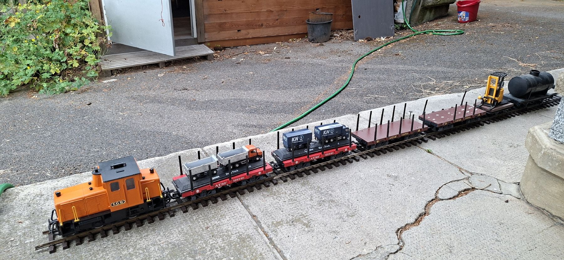 LGB Modellini di ferrovie: LGB Güterzug  7 Tlg. – Usato da Münsingen venduto da wd65 1